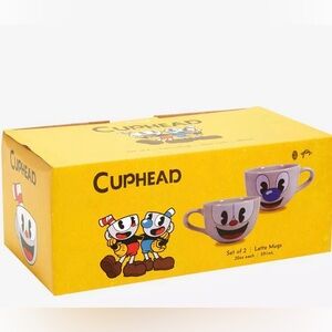 Hottopic Exclusive New set of 2 Cuphead latte mugs 20oz each